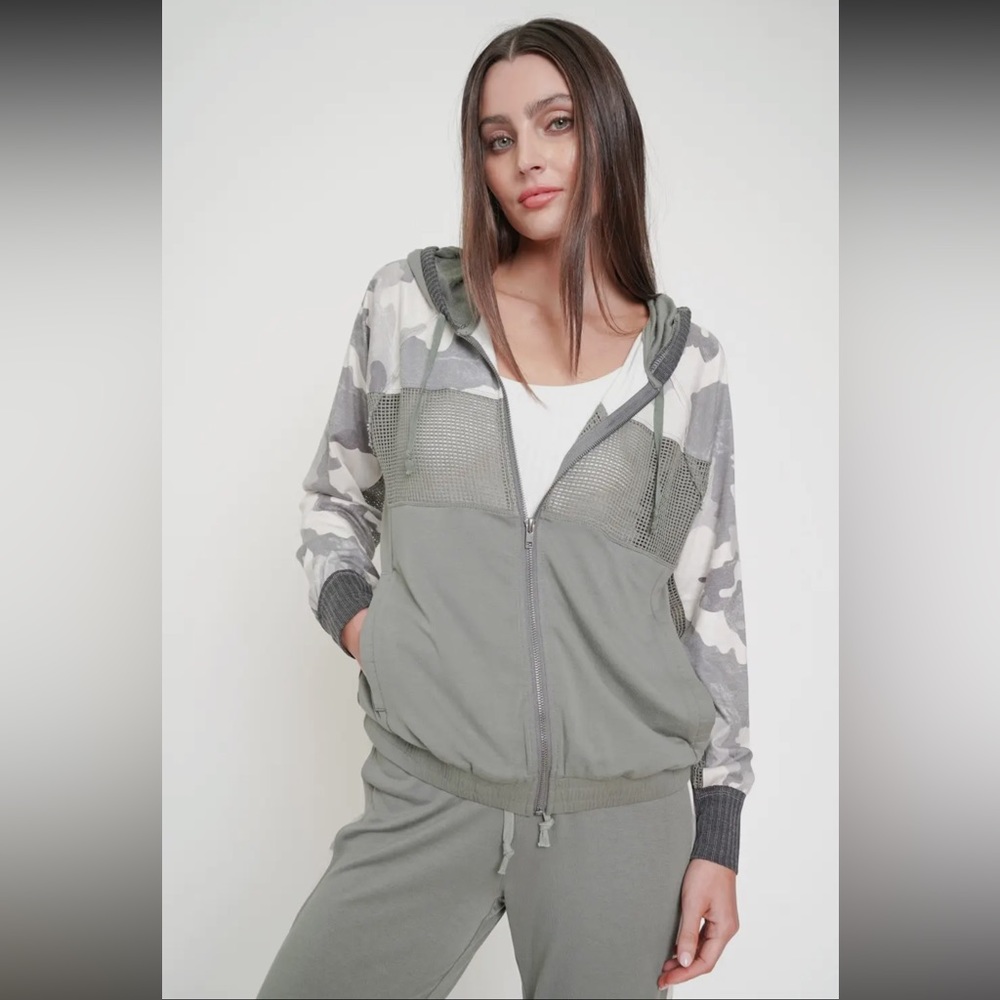 🆕Camouflage Lounge Set Jacket & Jogger Olive Charcoal